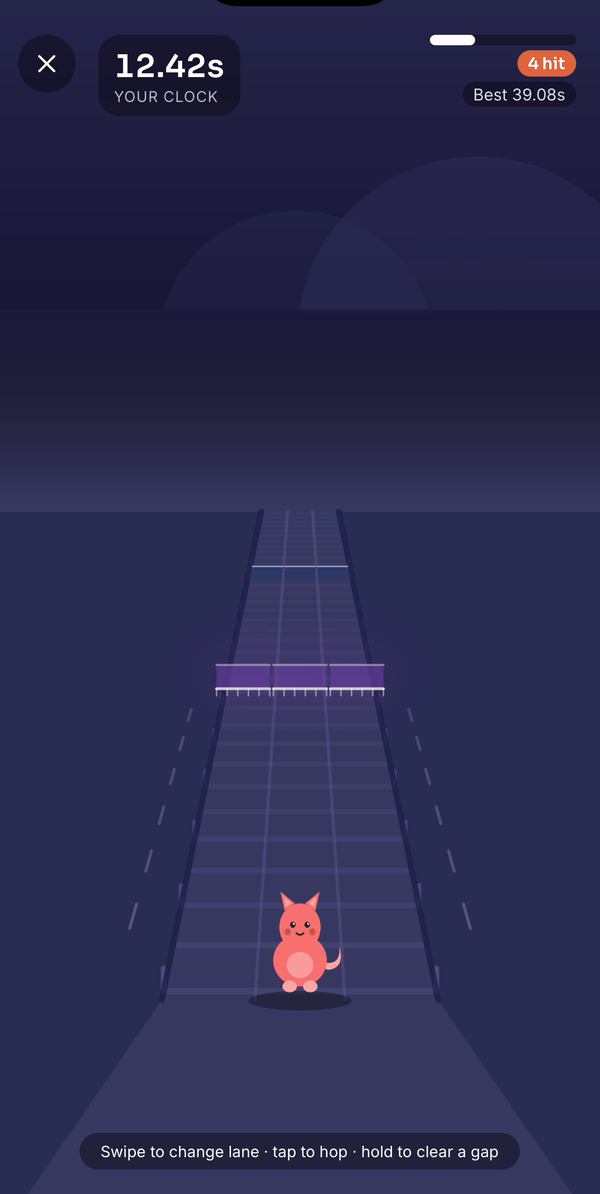 Night: duck the overhang, read the gates